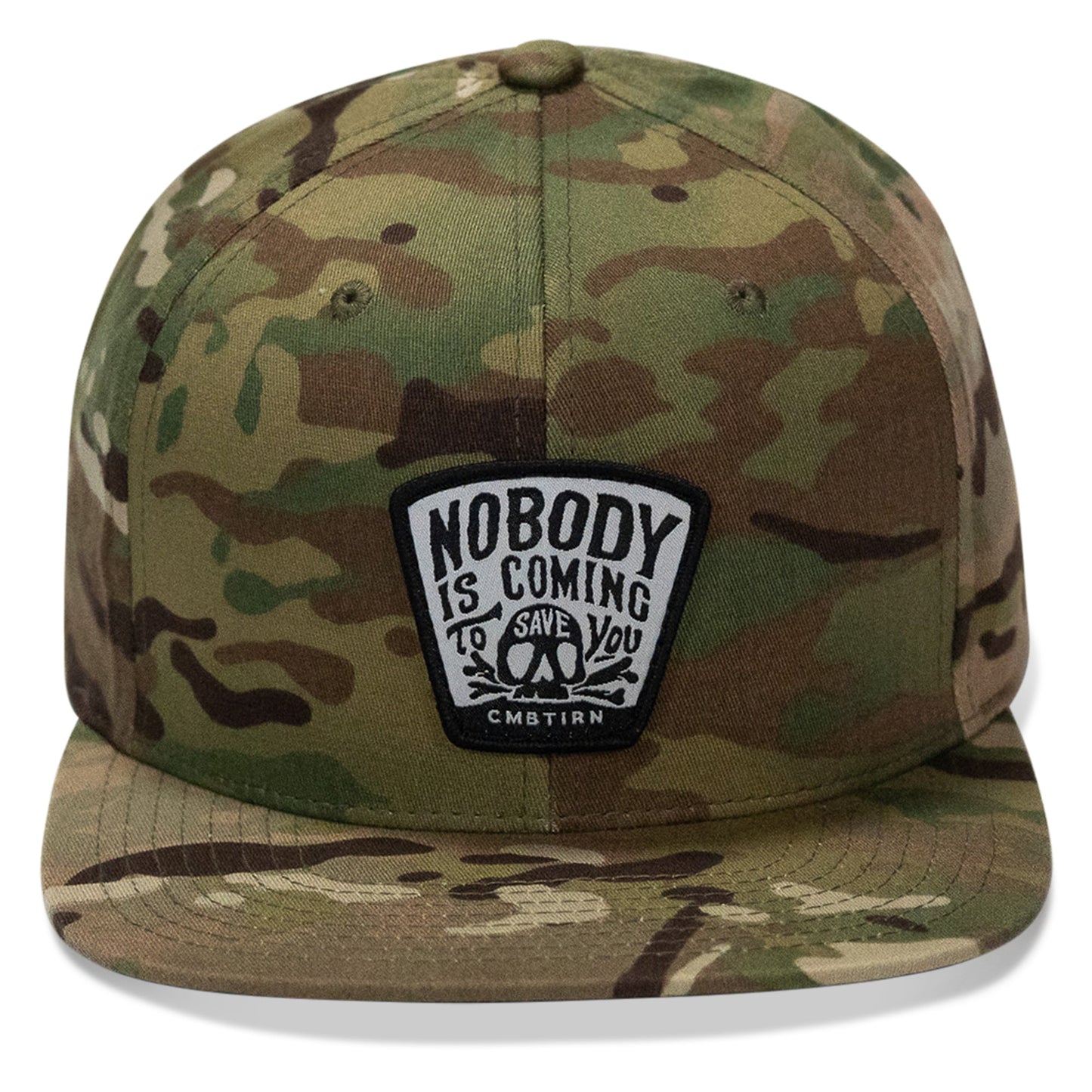 Nobody Is Coming To Save You Patch Flatbill Snapback Hat