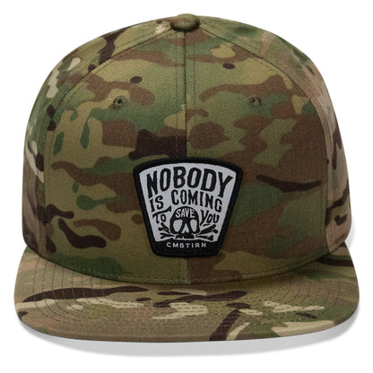 Nobody Is Coming To Save You Patch Flatbill Snapback Hat