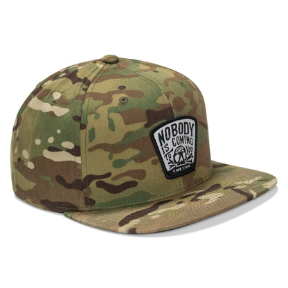Nobody Is Coming To Save You Patch Flatbill Snapback Hat