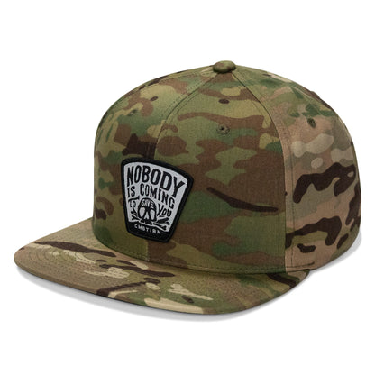 Nobody Is Coming To Save You Patch Flatbill Snapback Hat