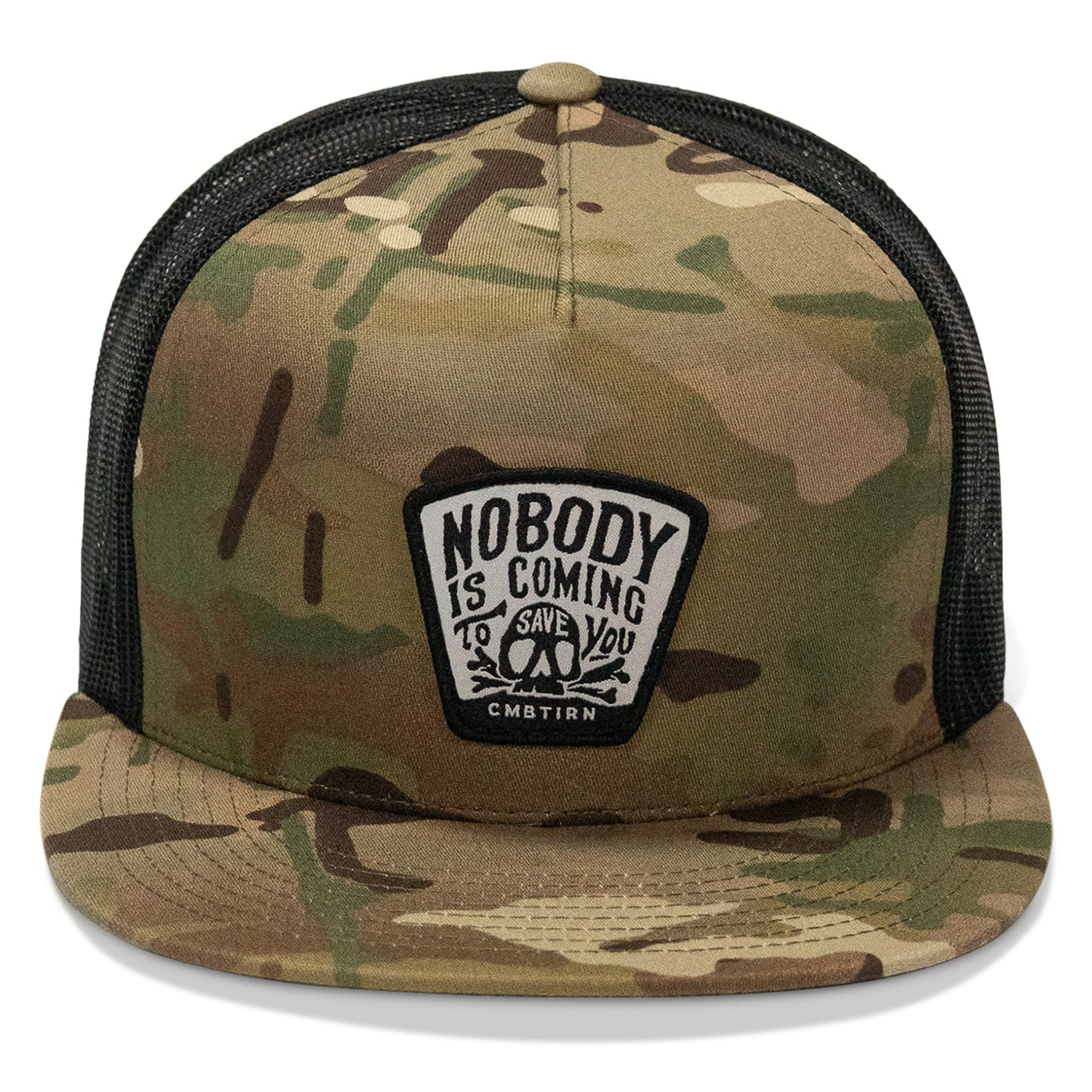 Nobody Is Coming To Save You Patch Flatbill Snapback Hat