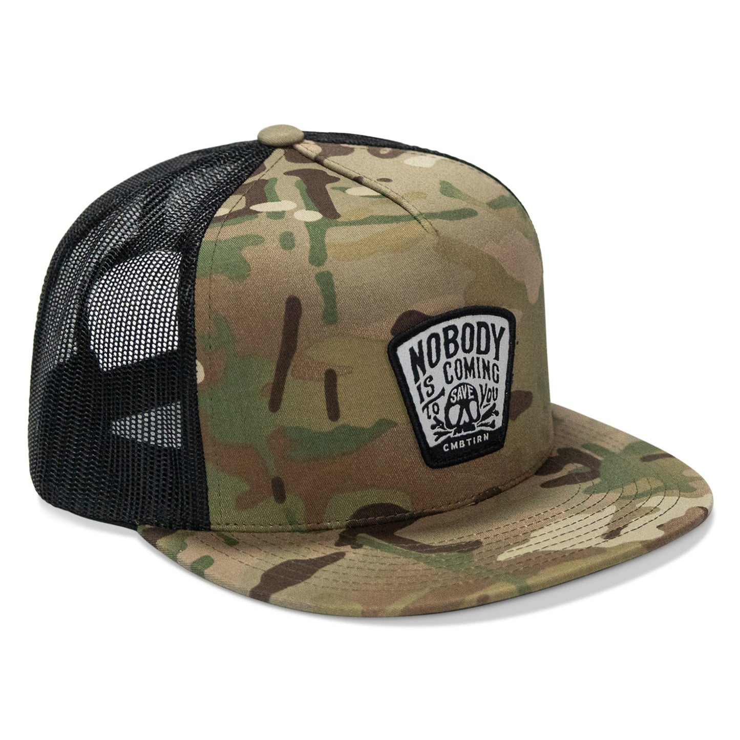 Nobody Is Coming To Save You Patch Flatbill Snapback Hat