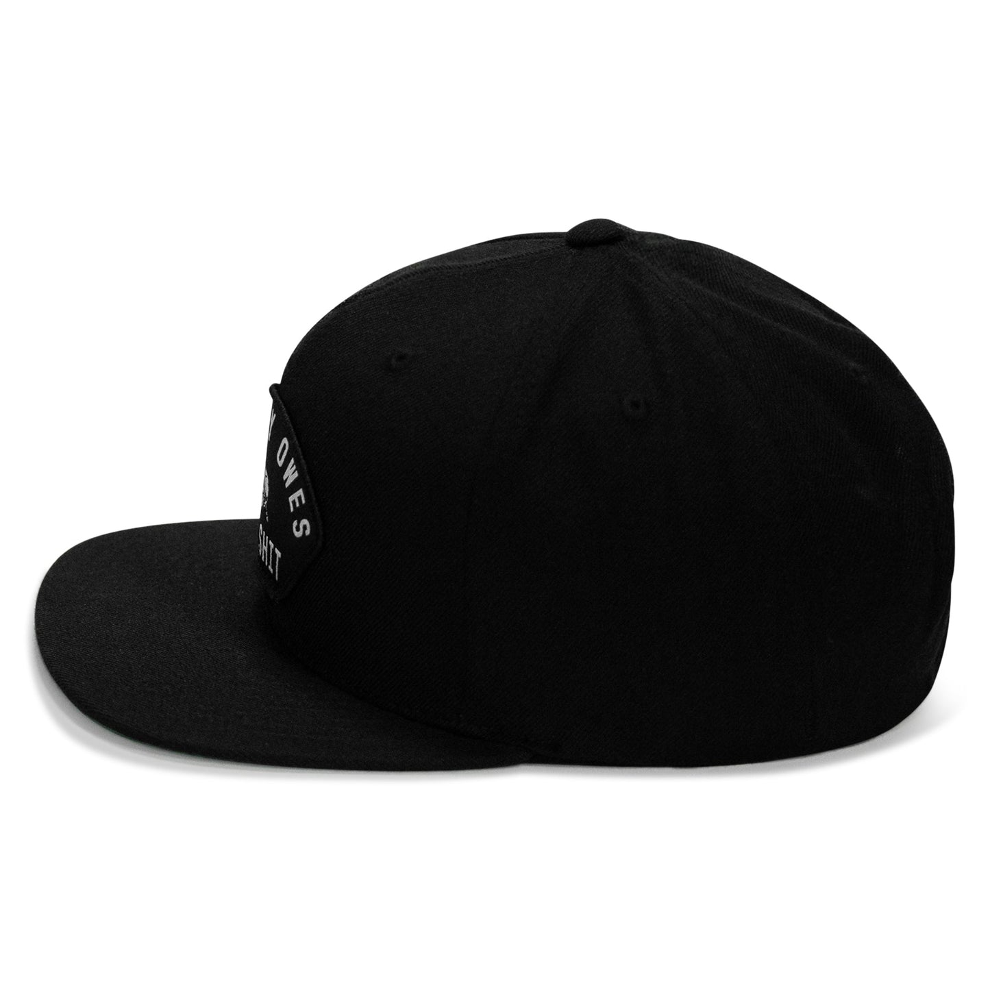 Nobody Owes Your Shit Arched Patch Flatbill SnapBack Hat