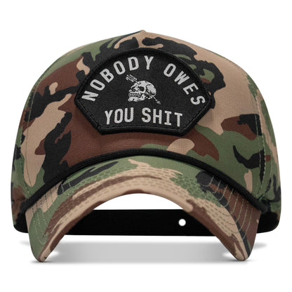 Nobody Owes You Shit Arched Patch Waterproof Weekender Snapback