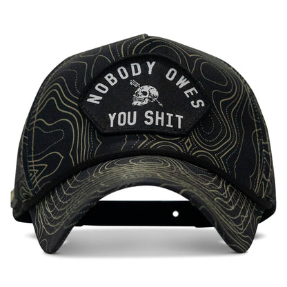 Nobody Owes You Shit Arched Patch Waterproof Weekender Snapback