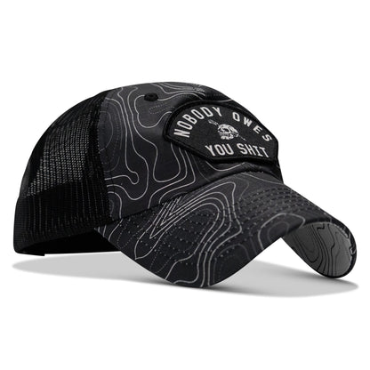 Nobody Owes You Shit Arched Patch Tactical Ripstop Mesh Snapback Hat
