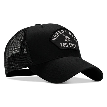 Nobody Owes You Shit Arched Skull Patch Snapback
