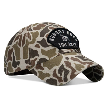 Nobody Owes You Shit Arched Patch Tactical Ripstop Mesh Snapback Hat