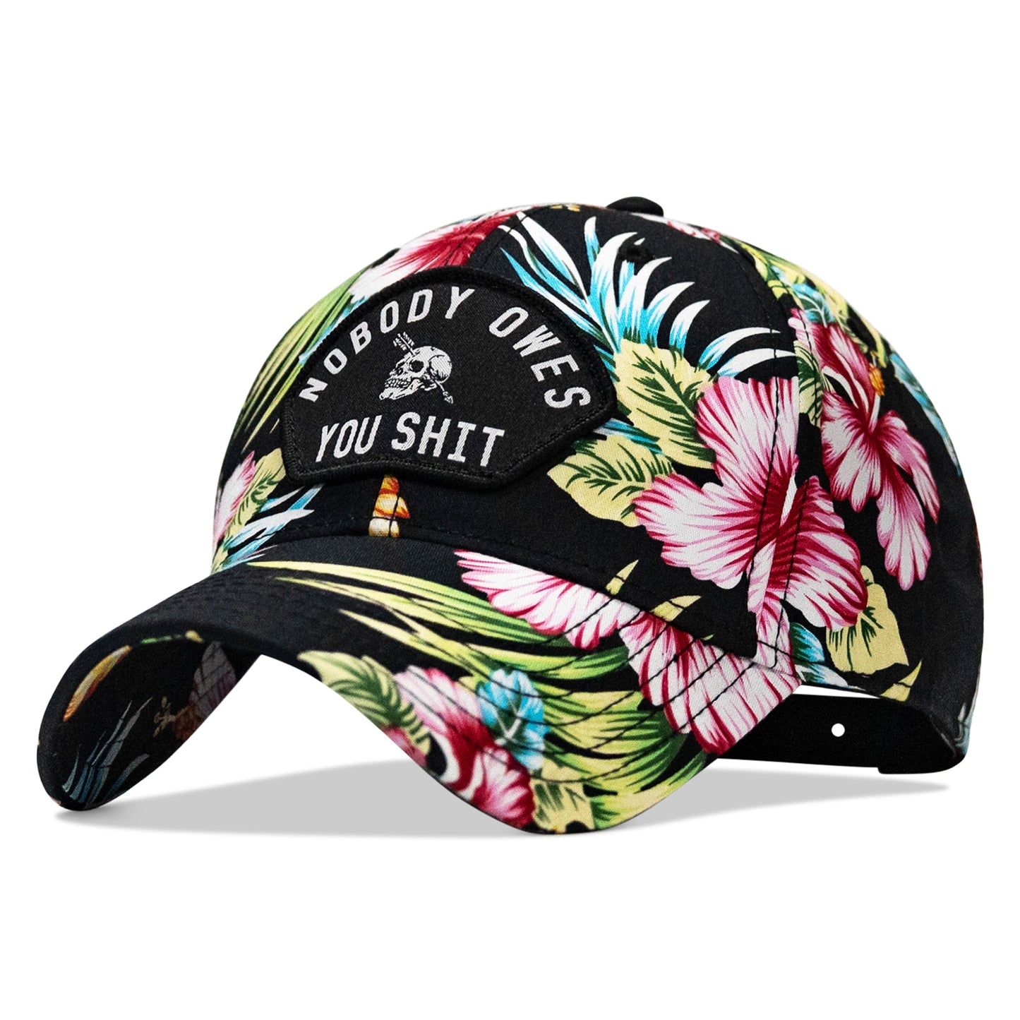 Nobody Owes You Shit Arched Skull Patch Snapback