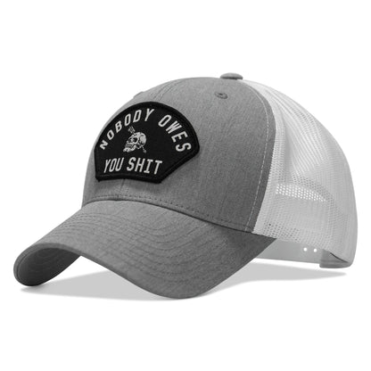Nobody Owes You Shit Arched Skull Patch Snapback