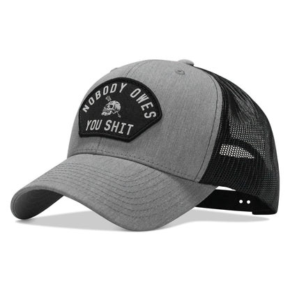 Nobody Owes You Shit Arched Skull Patch Snapback
