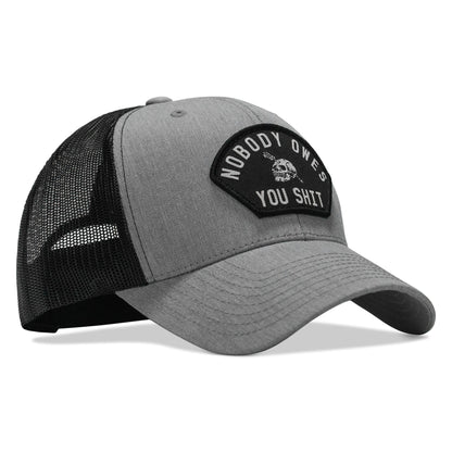 Nobody Owes You Shit Arched Skull Patch Snapback