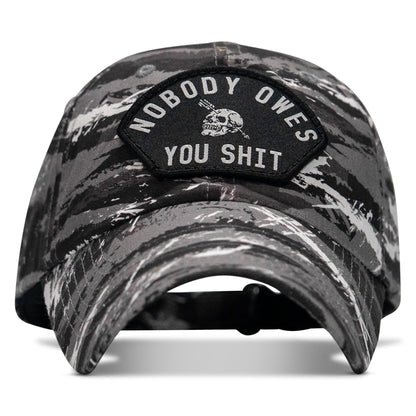Nobody Owes You Shit Arched Patch Tactical Ripstop Mesh Snapback Hat