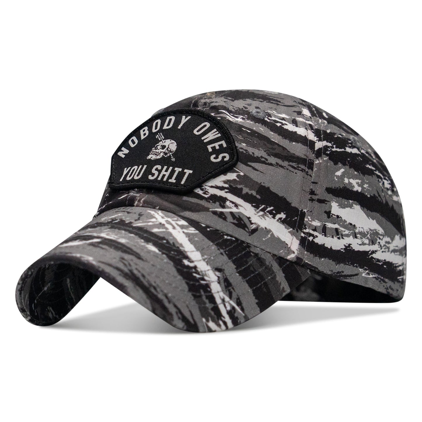 Nobody Owes You Shit Arched Patch Tactical Ripstop Mesh Snapback Hat