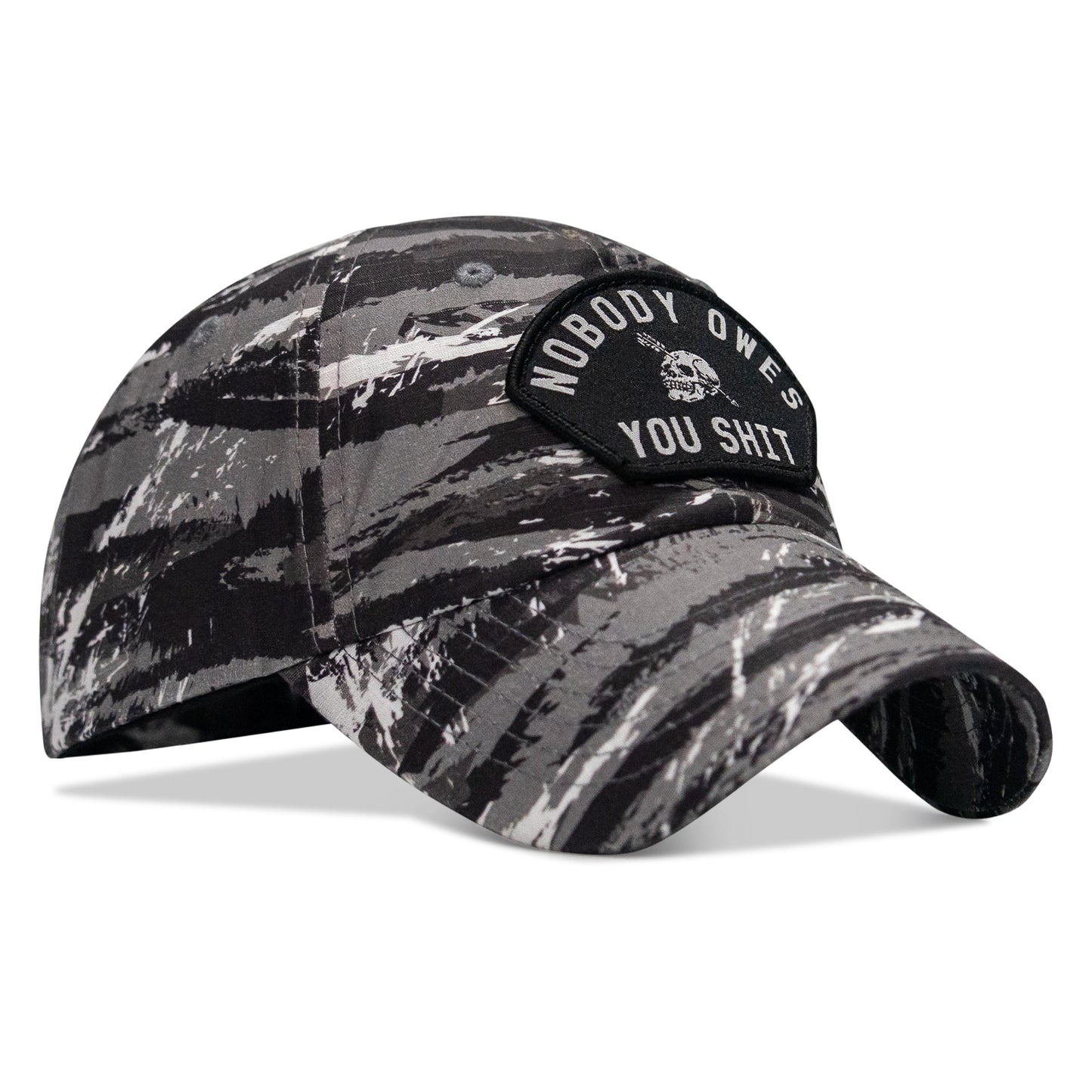 Nobody Owes You Shit Arched Patch Tactical Ripstop Mesh Snapback Hat