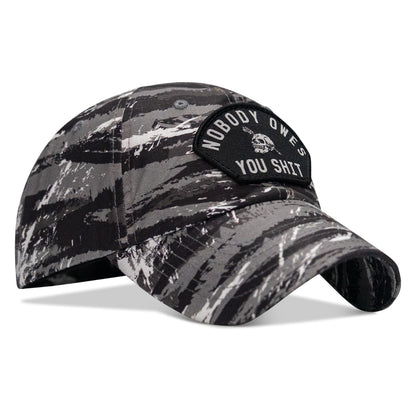 Nobody Owes You Shit Arched Patch Tactical Ripstop Mesh Snapback Hat