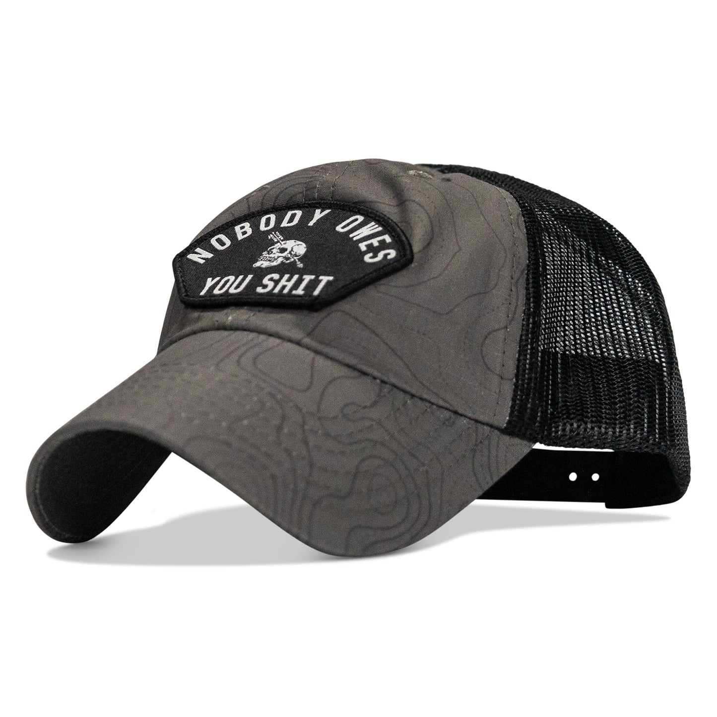 Nobody Owes You Shit Arched Patch Tactical Ripstop Mesh Snapback Hat