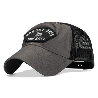 Nobody Owes You Shit Arched Patch Tactical Ripstop Mesh Snapback Hat