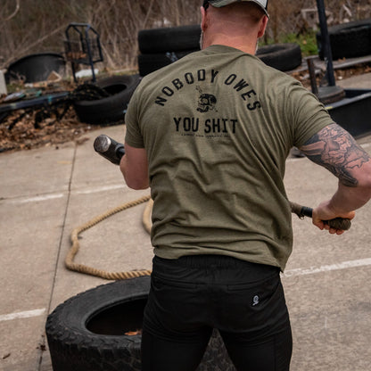 Nobody Owes You Shit Skull Men's T-Shirt