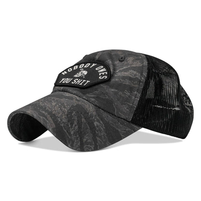 Nobody Owes You Shit Arched Patch Tactical Ripstop Mesh Snapback Hat