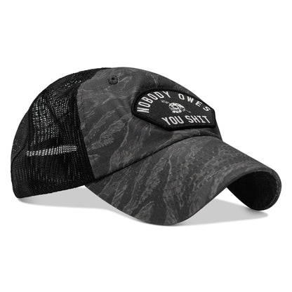 Nobody Owes You Shit Arched Patch Tactical Ripstop Mesh Snapback Hat