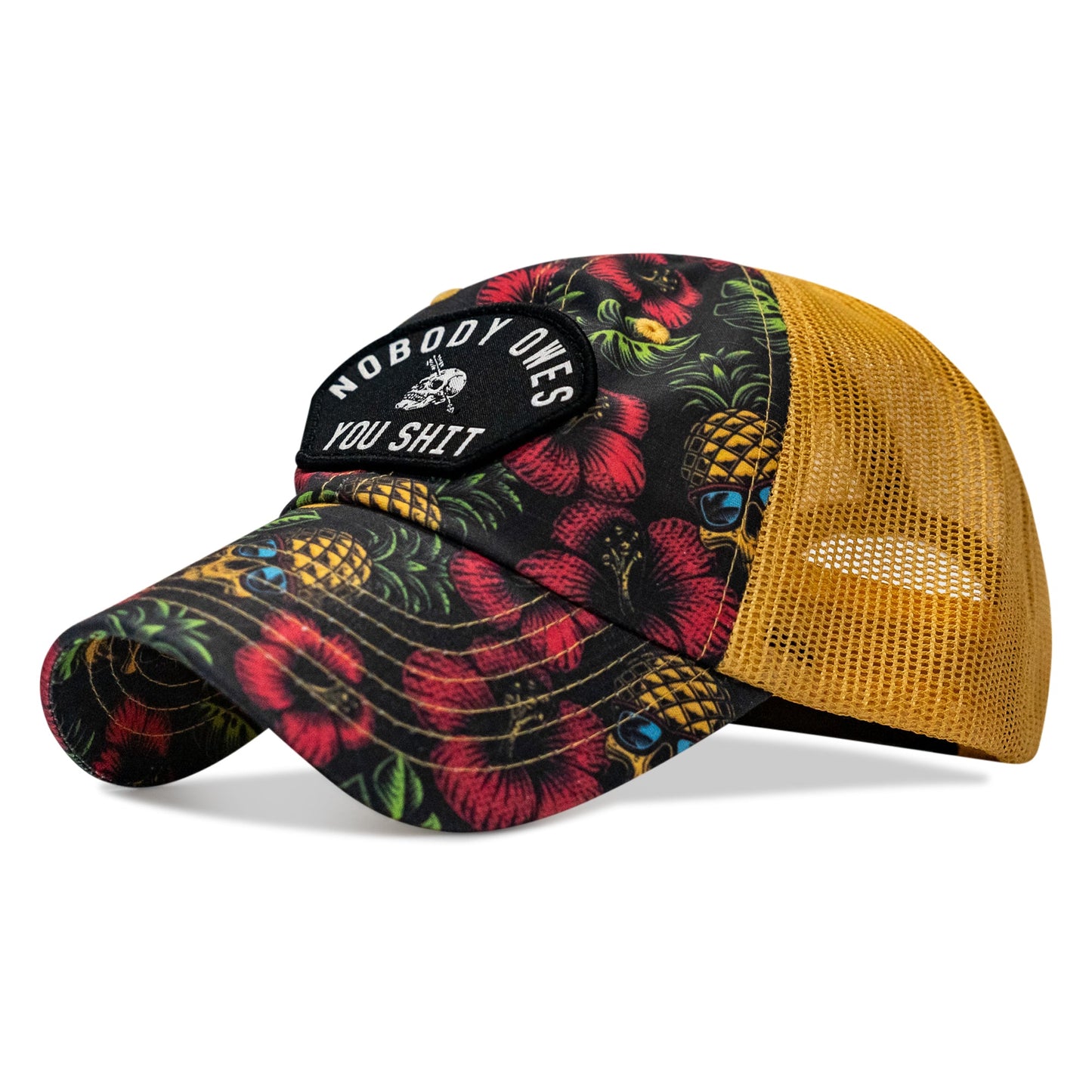 Nobody Owes You Shit Arched Patch Tactical Ripstop Mesh Snapback Hat