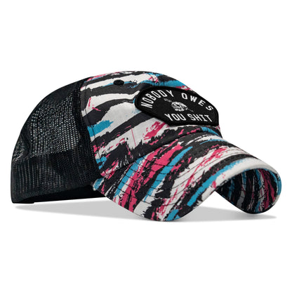 Nobody Owes You Shit Arched Patch Tactical Ripstop Mesh Snapback Hat