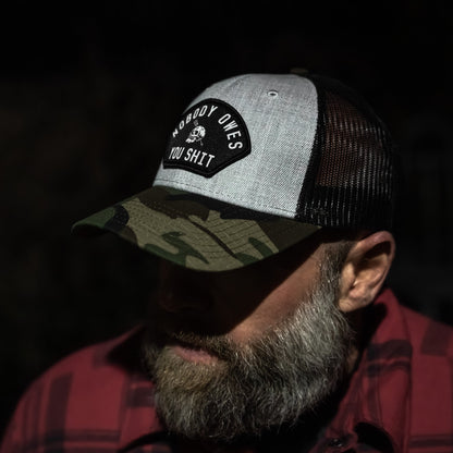 Nobody Owes You Shit Patch Original Ripstop Snapback Hat