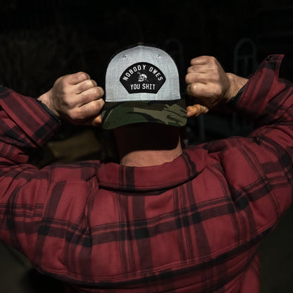 Nobody Owes You Shit Arched Skull Patch Snapback
