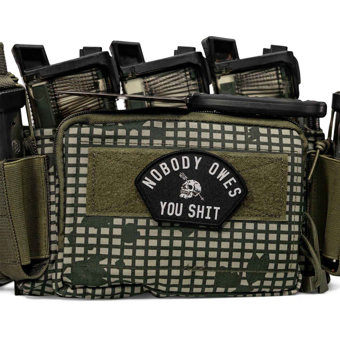 Nobody Owes You Shit Arched Velcro Patch