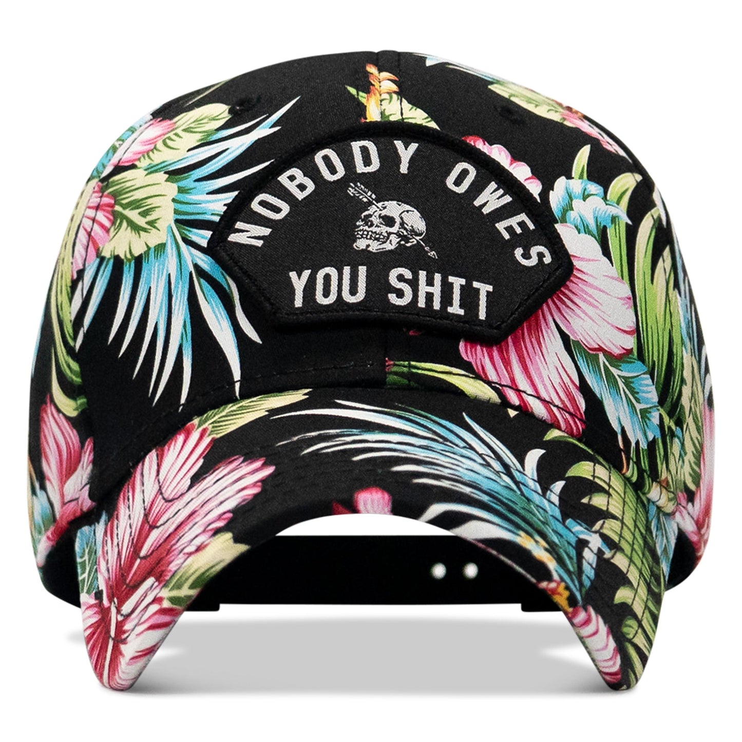 Nobody Owes You Shit Arched Skull Patch Snapback