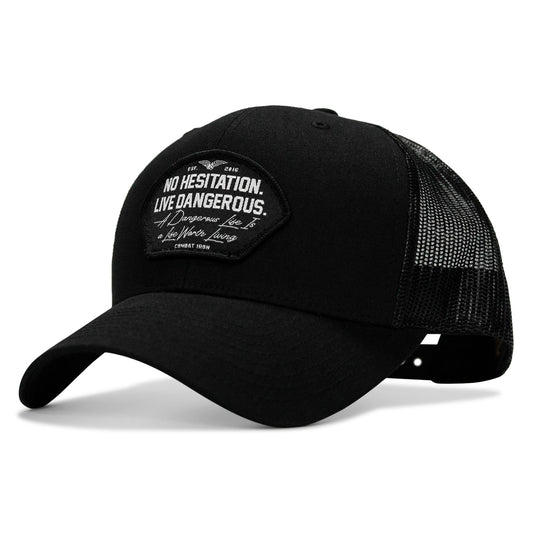 No Hesitation. Live Dangerous Patch Snapback Hat