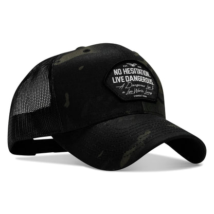 No Hesitation. Live Dangerous Patch Snapback Hat
