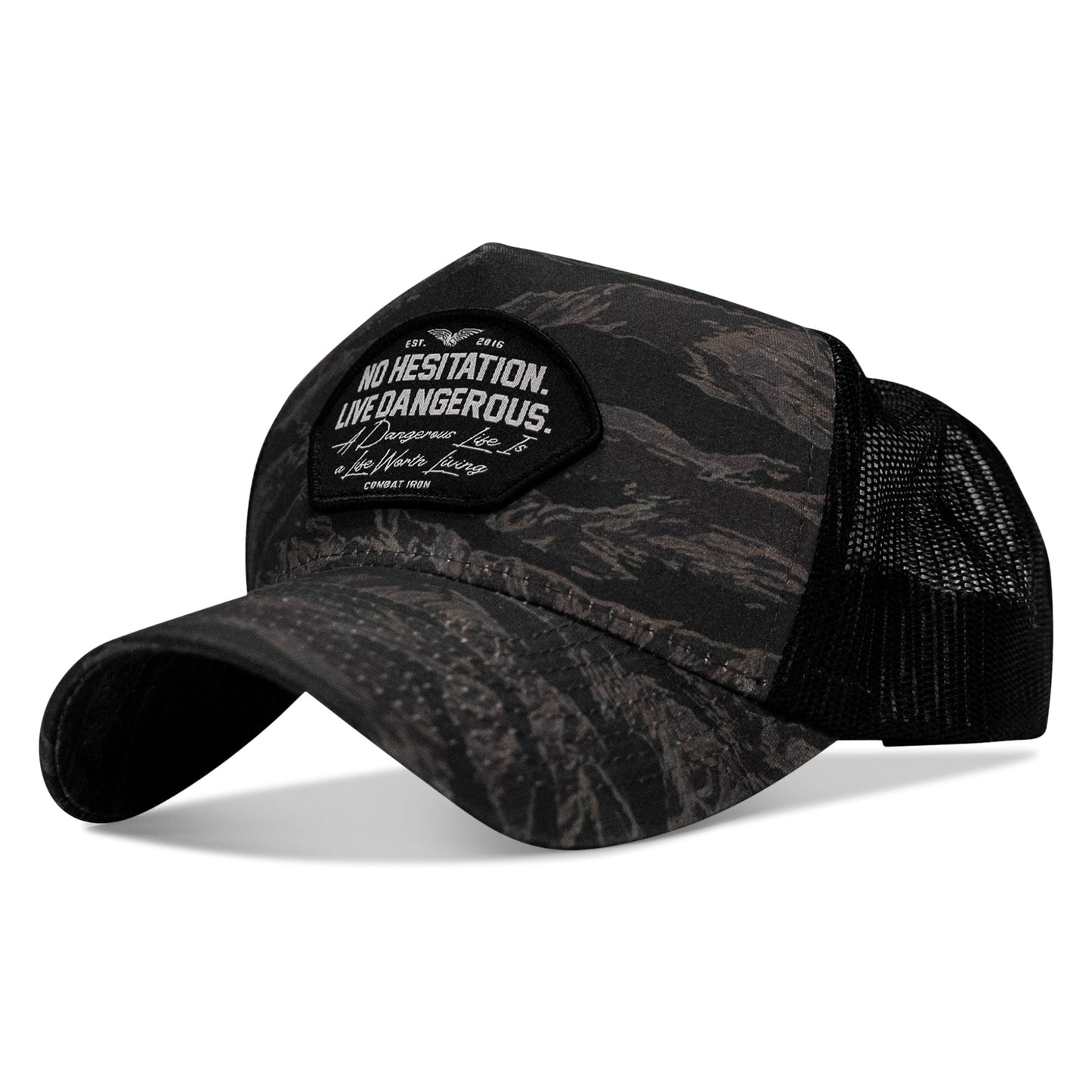 No Hesitation. Live Dangerous Patch Five Panel Breacher Snapback Hat