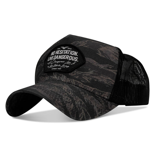 No Hesitation. Live Dangerous Patch Five Panel Breacher Snapback Hat