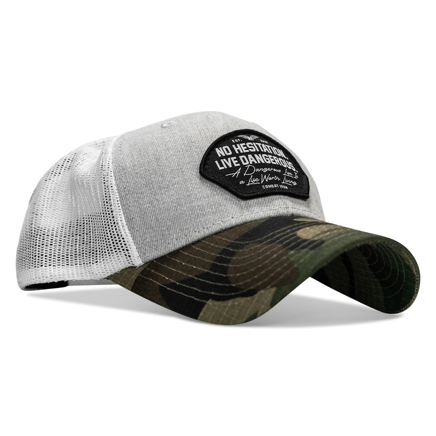 No Hesitation. Live Dangerous Patch Snapback Hat