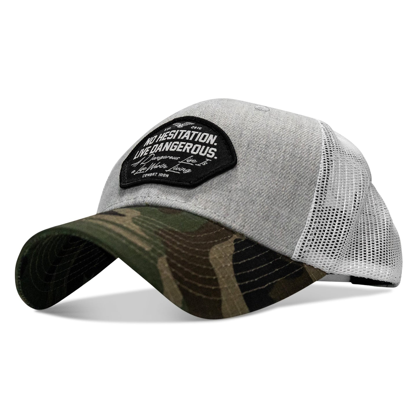 No Hesitation. Live Dangerous Patch Snapback Hat