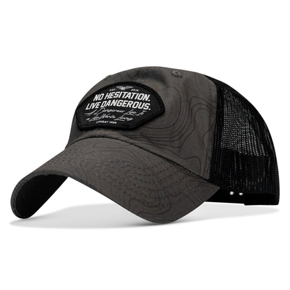 No Hesitation. Live Dangerous Patch Tactical Ripstop Mesh Snapback Hat