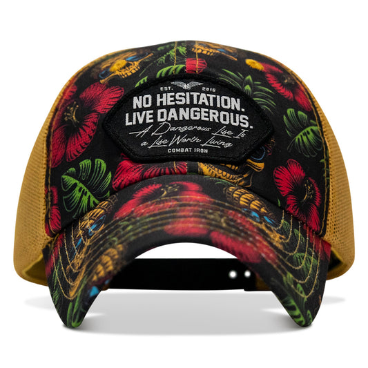 No Hesitation. Live Dangerous Patch Tactical Ripstop Mesh Snapback Hat