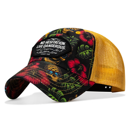 No Hesitation. Live Dangerous Patch Tactical Ripstop Mesh Snapback Hat