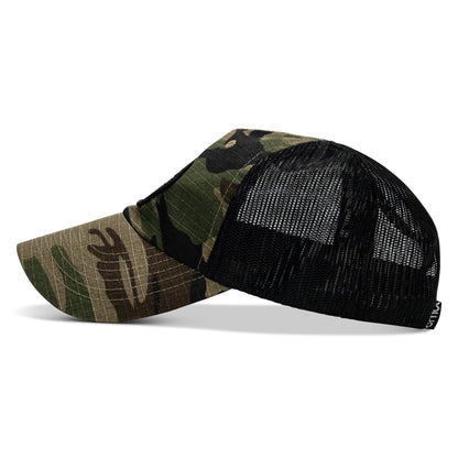 No Hesitation. Live Dangerous Patch Tactical Ripstop Mesh Snapback Hat