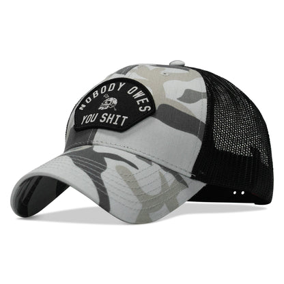 Nobody Owes You Shit Arched Skull Patch Snapback