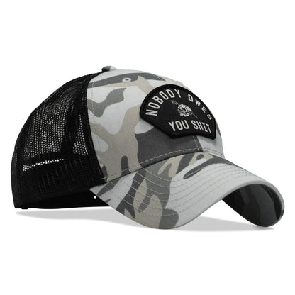 Nobody Owes You Shit Arched Skull Patch Snapback