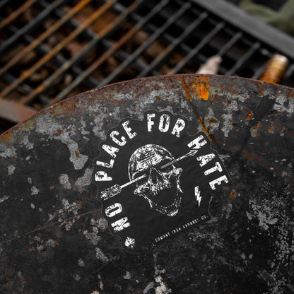 No Place For Hate Skull Decal