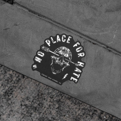 No Place For Hate Skull Decal