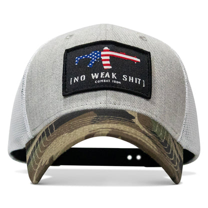 No Weak Shit American Flag Rifle Patch Original Ripstop Snapback Hat