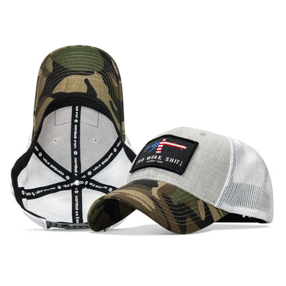 No Weak Shit American Flag Rifle Patch Original Ripstop Snapback Hat