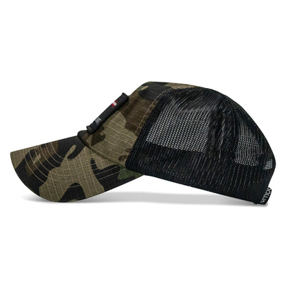 No Weak Shit American Flag Rifle Patch Tactical Ripstop Mesh Snapback Hat