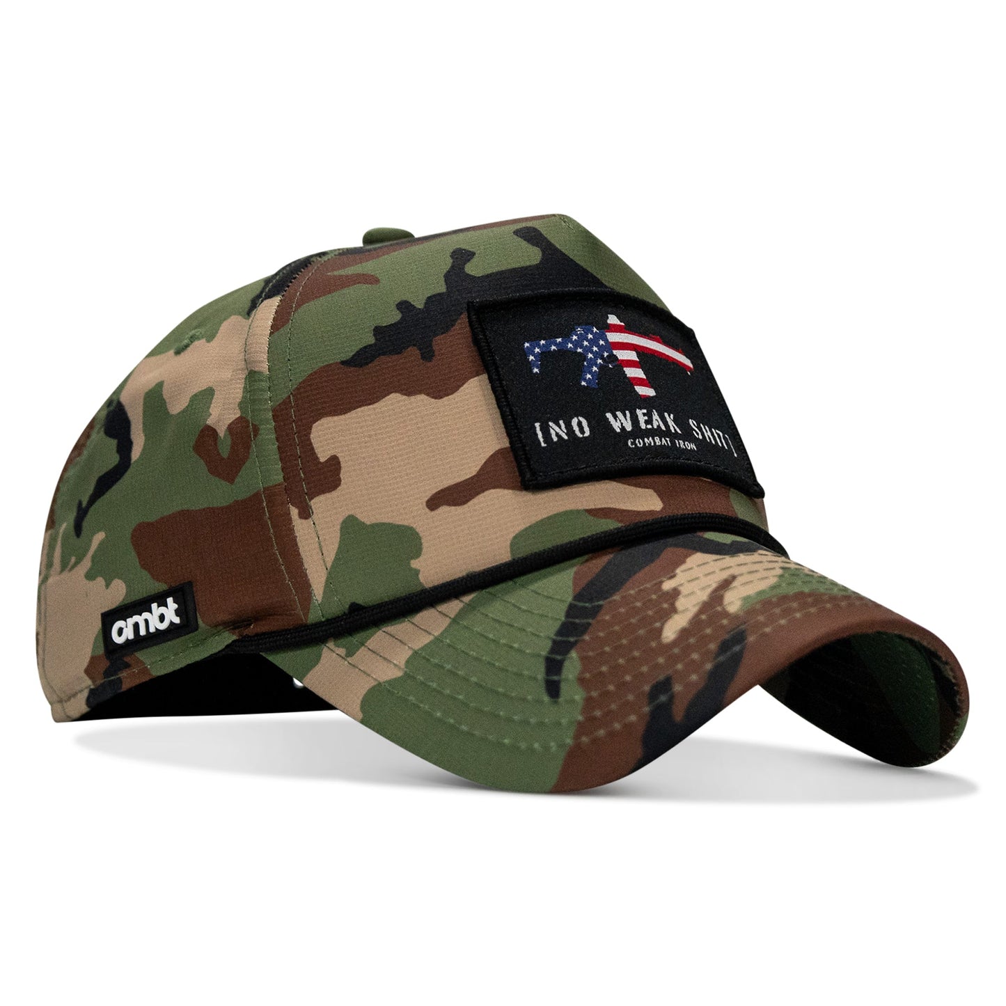 No Weak Shit American Flag Rifle Patch Waterproof Weekender Snapback