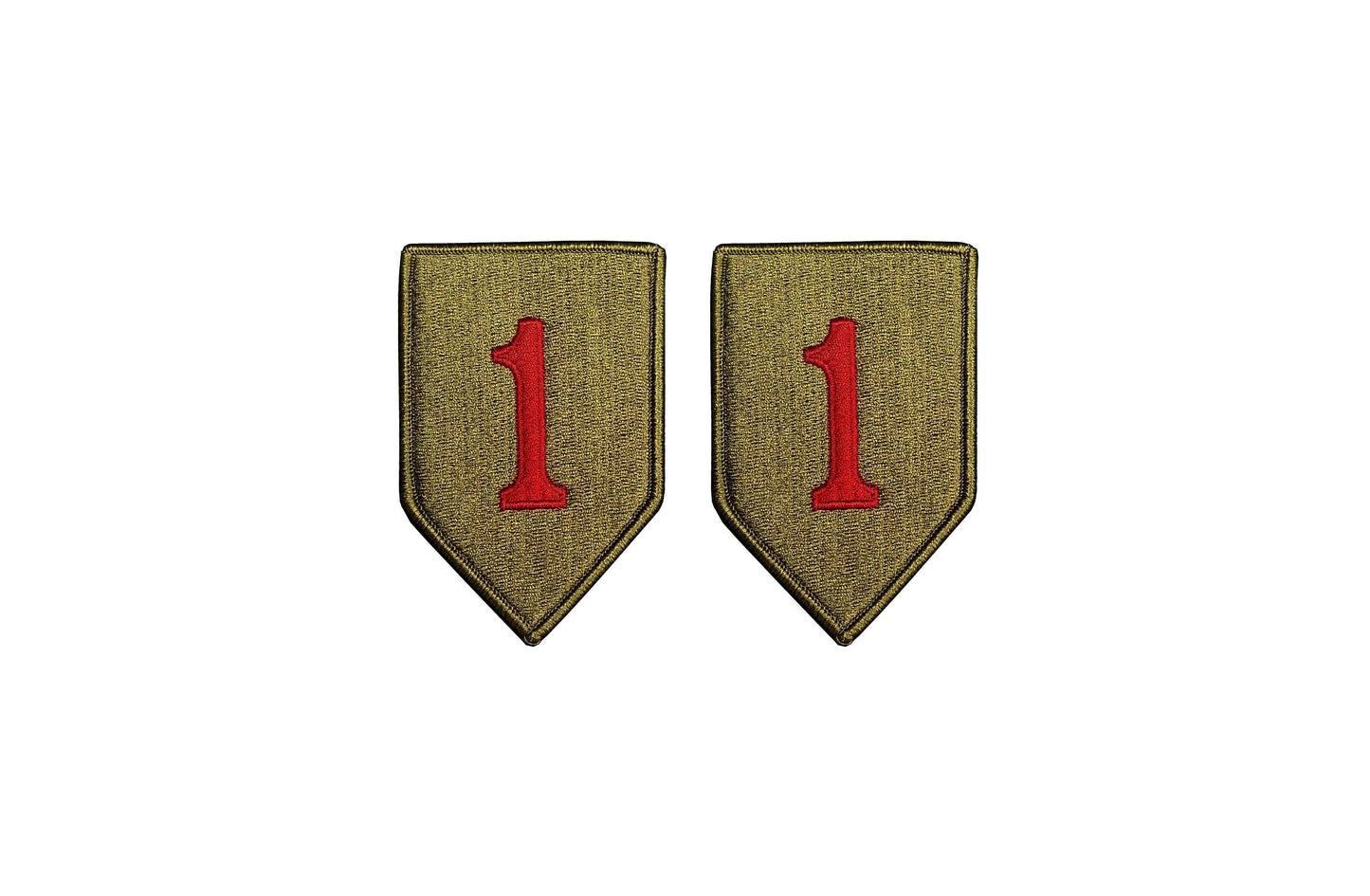 U.S. Army 1st Infantry Division Red #1 OCP Patch with Hook Fastener  (pair)